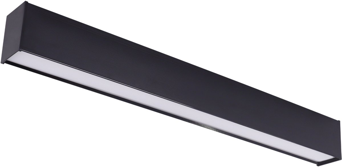 DAN Plafondlamp - LED Batten - LED Armatuur - Aanpasbare kleur CCT - 18w - 2940 Lumen - Keuken / Woonkamer / Bureau - Zwart 600mm