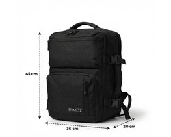 ByMetz 45 × 36 × 20 Handbagage Rugzak Underseater - Laptopvak 17,3 - Zwart