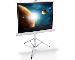 Pyle Projectiescherm met Statief – Handmatig Oprolbaar Projectiescherm met Auto Lock – 40 Inch - 4:3 Beeldverhouding - Draagbaar