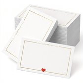 Witte blanco uitnodigingen kaarten - minimalistische kleine kaarten voor bruiloft, verjaardag, jubileum en feestdagen - ook geschikt als cadeau label, bericht kaart, visitekaart of wenskaart