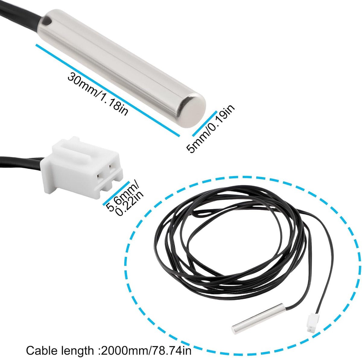 Koelbox Thermistor Temperatuursensor - Geschikt voor Waeco CF18 - CF25 - CF35 - CF40 – foto 5
