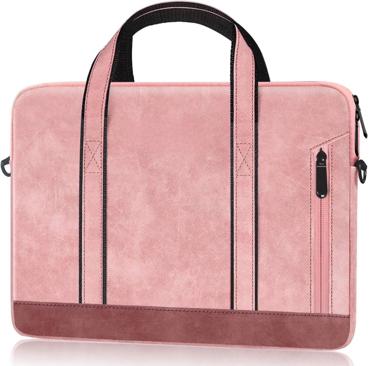Leren Laptoptas - Laptoptas - Leren Tas - Luxe Leren Laptoptas - Werktas - Schoudertas - Business Tas - Leren Business Tas - 14 inch - Roze - van Imperatoris
