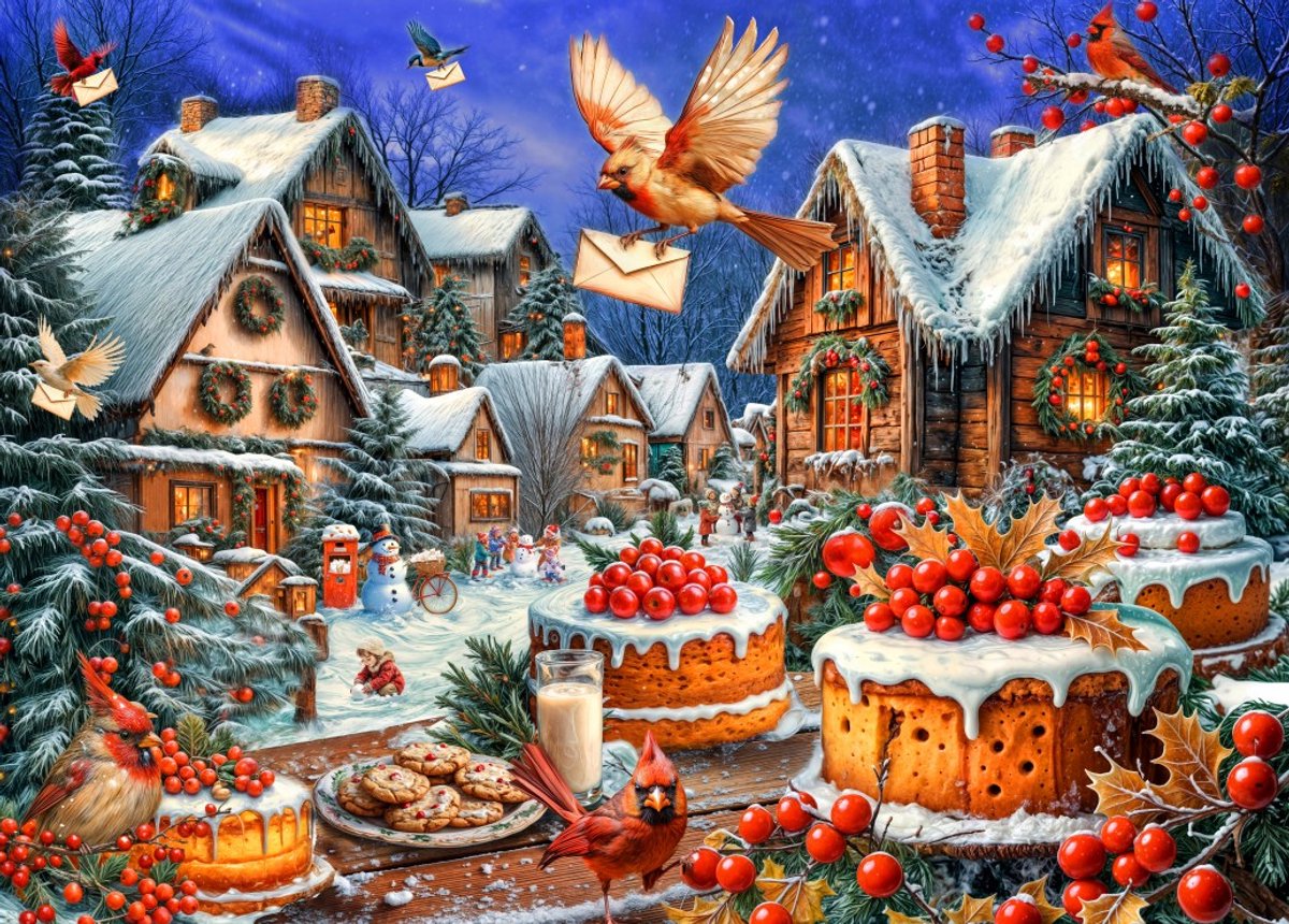 Bluebird Puzzle kerst puzzel Christmas Delights - 1500 stukjes.