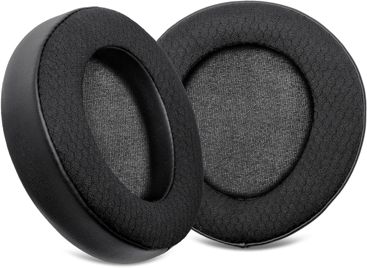 Oorkussens - Koptelefoon kussens - Hoofdtelefoon comfort - Traagschuim vulling - 10 cm - Zwart