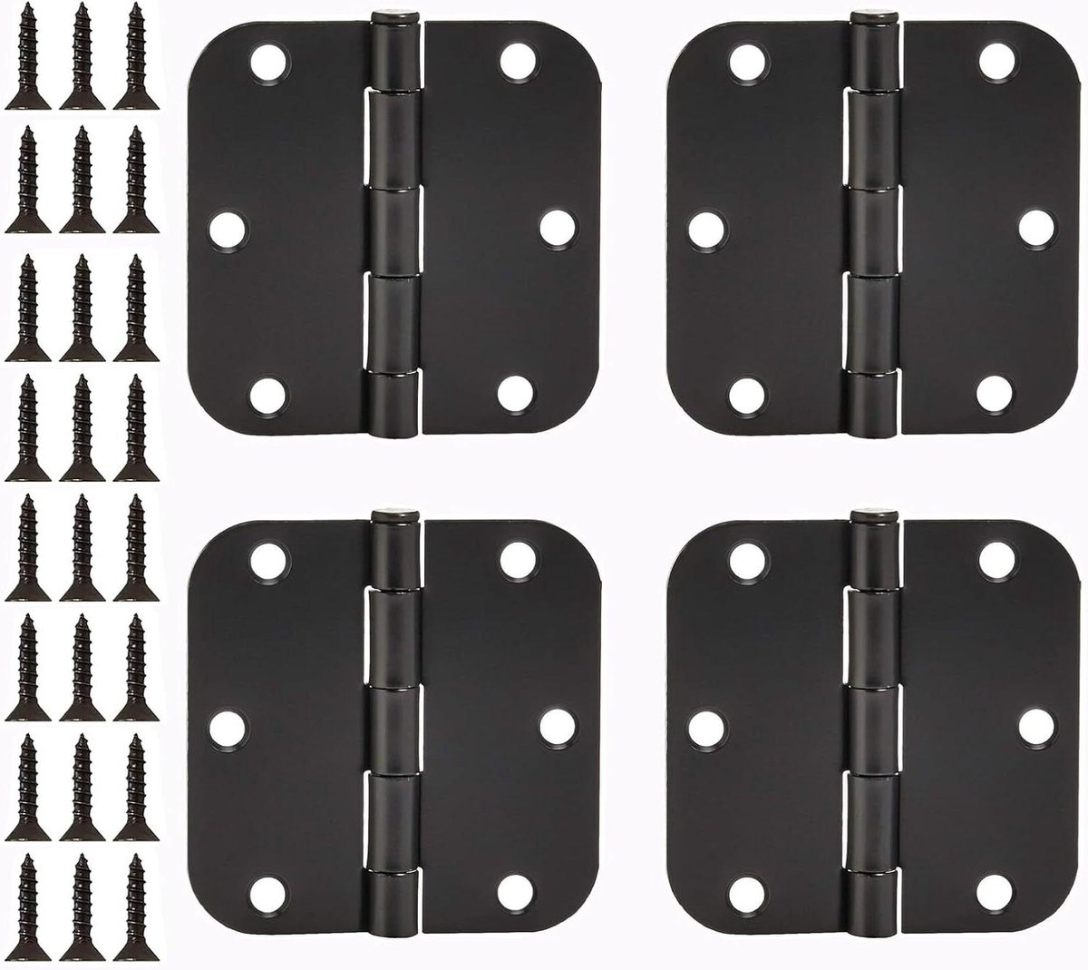 Scharnieren - Hek Scharnieren Poort - Schuur Deur - Massief Dik Staal - 4 x 4 Inch - Zwart