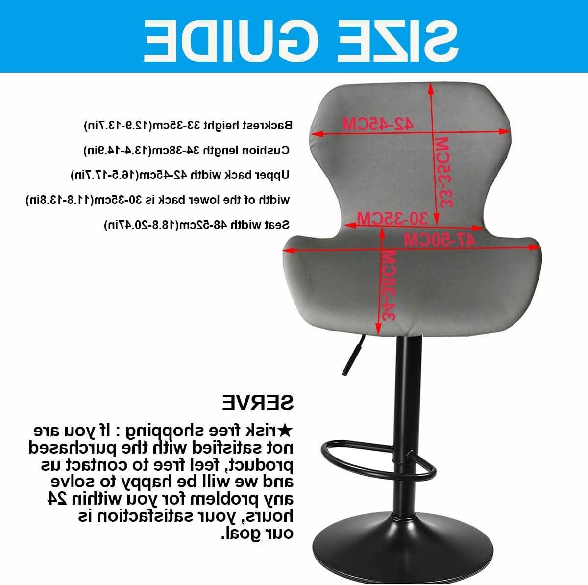 Barkruk Hoezen - Stoelhoezen Barstoelhoes - Stoelen Vernieuwen - Met Rugleuning - 2 stuks - Efficiënt