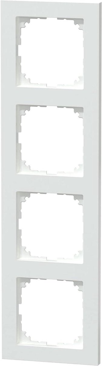 Merten M Pure-frame - Stopcontact frame - Wandafwerking - 4-voudig - Voor verticale en horizontale montage - Actief wit