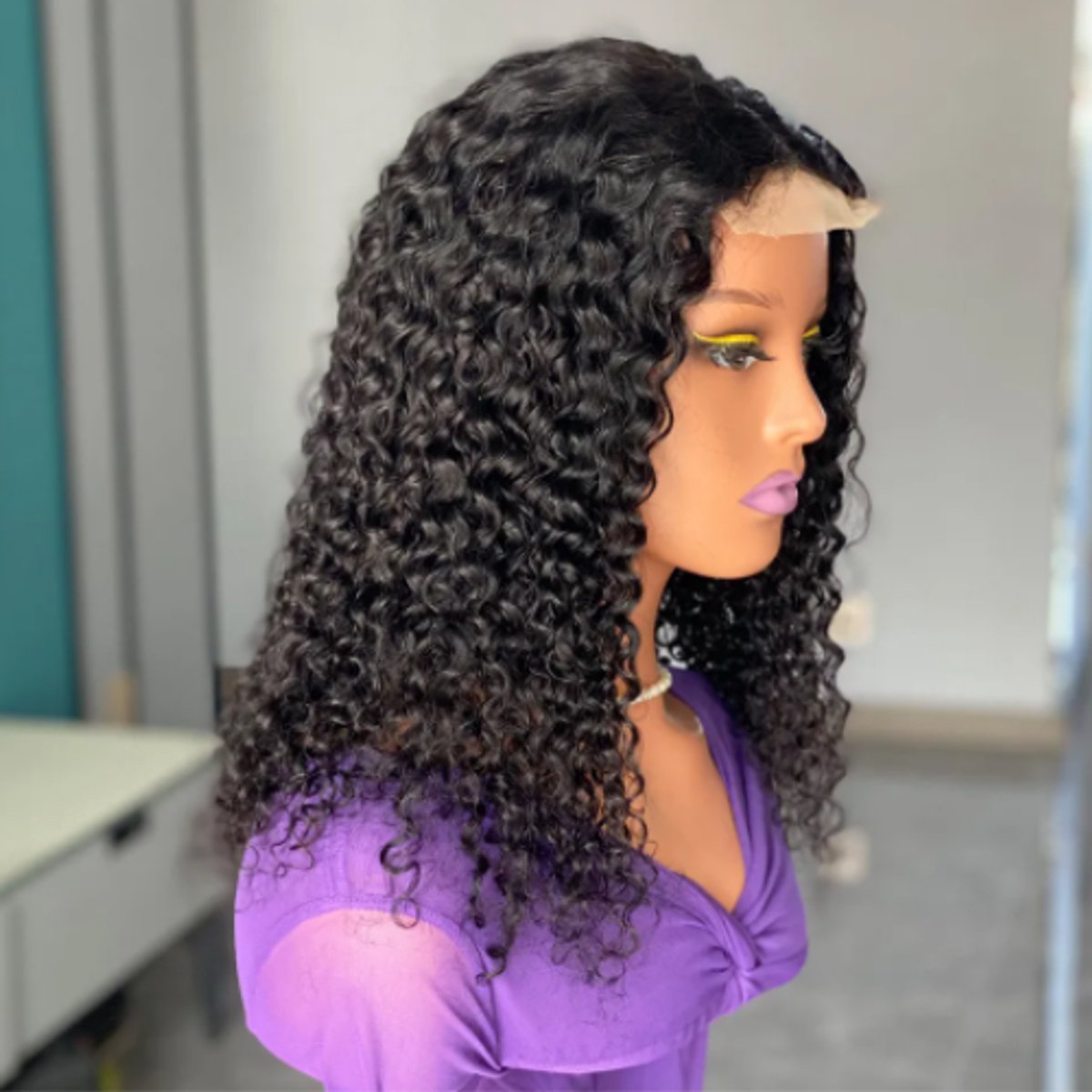 Lace Wig Kinky Curly 16 inch – Natural