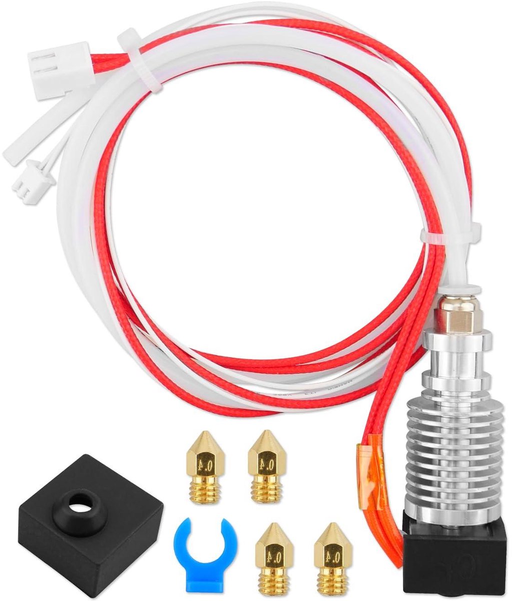 Hot End Kit - 3D Printer Mondstuk - 3D Printen Verbeteren - Gladde Extrusie - 0.4 mm - Aluminium
