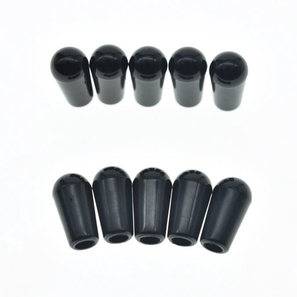 10-Pack US #8-32 Draad 3-Weg Rocker Switch Cap Knop voor Les Paul Pickup Selector - Zwart, Hoogwaardige Schakelaar, Accessoires voor Elektrische Gitaren