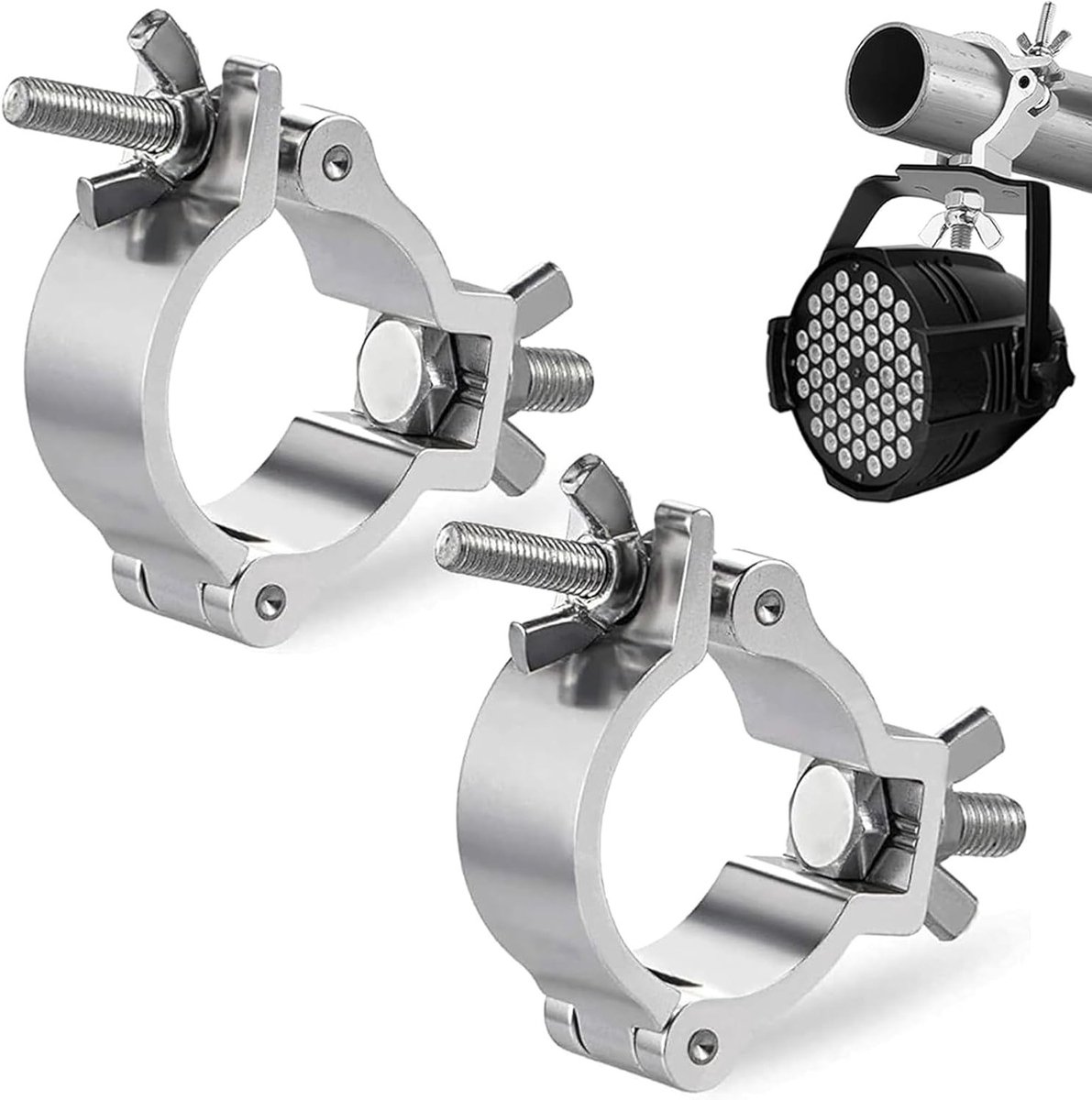 2 x Verstelbare Truss Klemmen voor Podiumverlichting, DJ Accessoires en Lichtinstallaties, 25-30mm