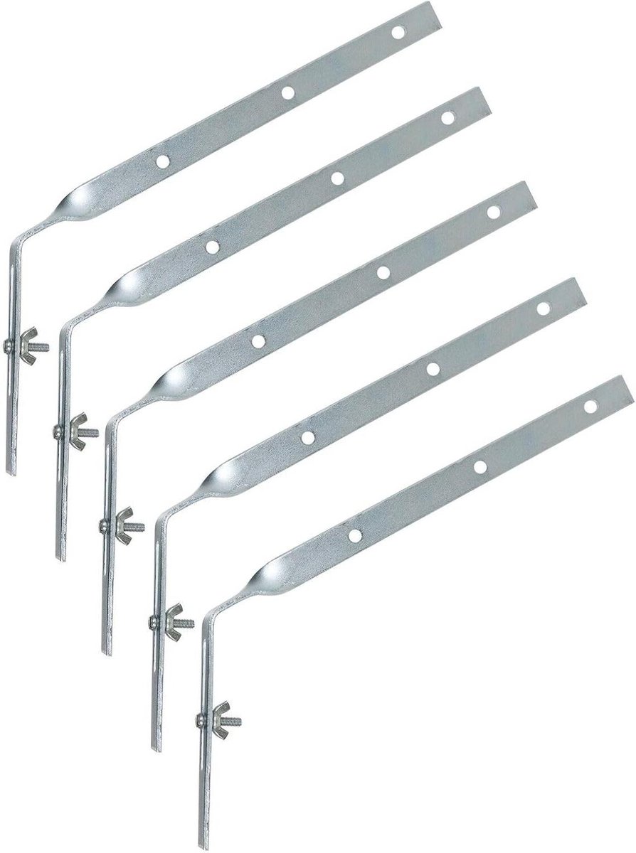Dakgoot Beugel - Gootsteun Fascia - Dakgoot Reparatie - Universeel Gegalvaniseerd Staal - 300mm Arm - Zilver