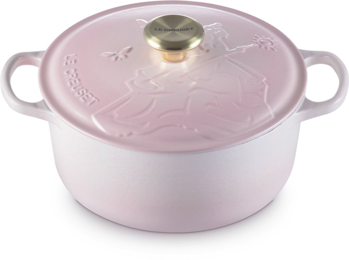 Le Creuset x Wicked Signature stoofpan rond 24cm Glinda roze - limited edition
