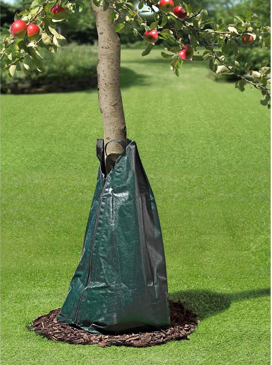 Bomen Bewateringszak XL – 55/110 Liter – Druppelirrigatie voor Jonge Bomen – Groen – 13 x 25 x 85 cm – UV-bestendig PE