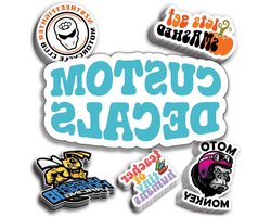 Vinyl Stickers - Custom Labels - Personaliseren van Objecten - UV Fade Bestendig - 12.7 x 12.7 cm - Standaard Wit