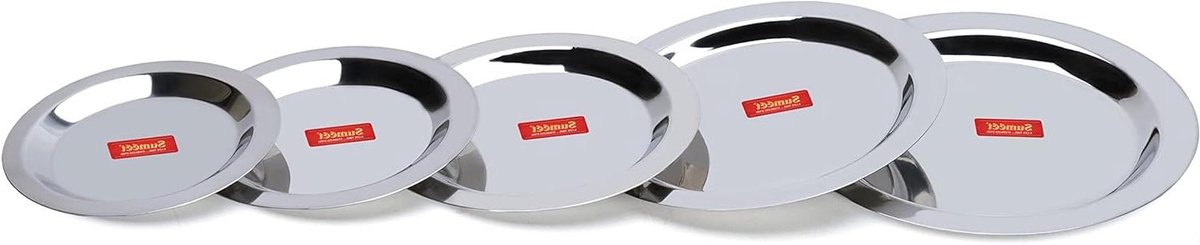 RVS Dekselset - Pannen deksels - Koken en bewaren - Zware kwaliteit - 5 stuks 12-18 cm - Zilver