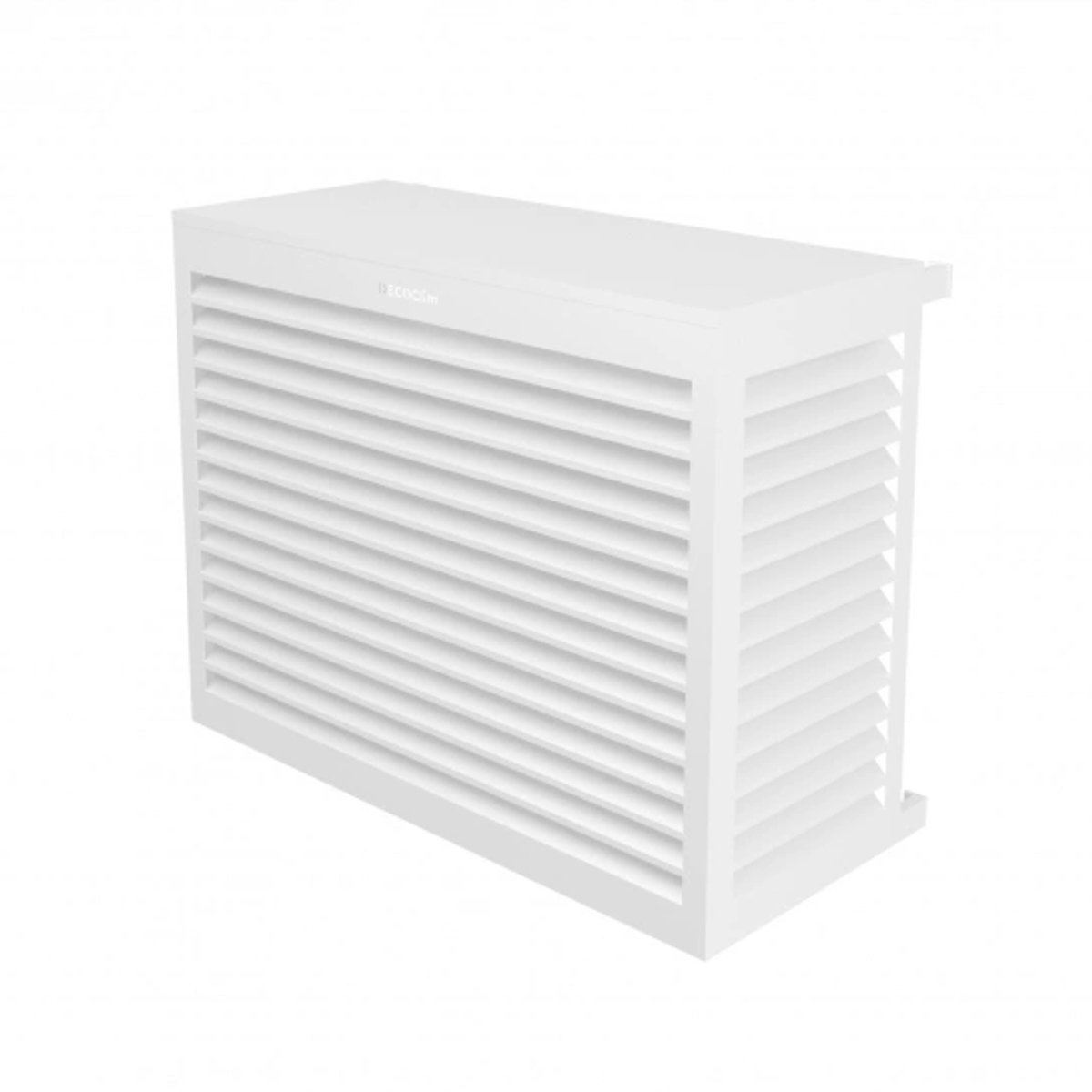 DECOCLIM - Airco omkasting cover buitenunit (H85 x W105 x D51-66 cm) - ombouw - Aluminium - Wit (RAL9010) - Medium