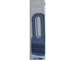 Bladloze Ventilator Nor-Tec USB Tafelventilator met LED Moodlight, Stil, Veilig, Touch Control, Compact