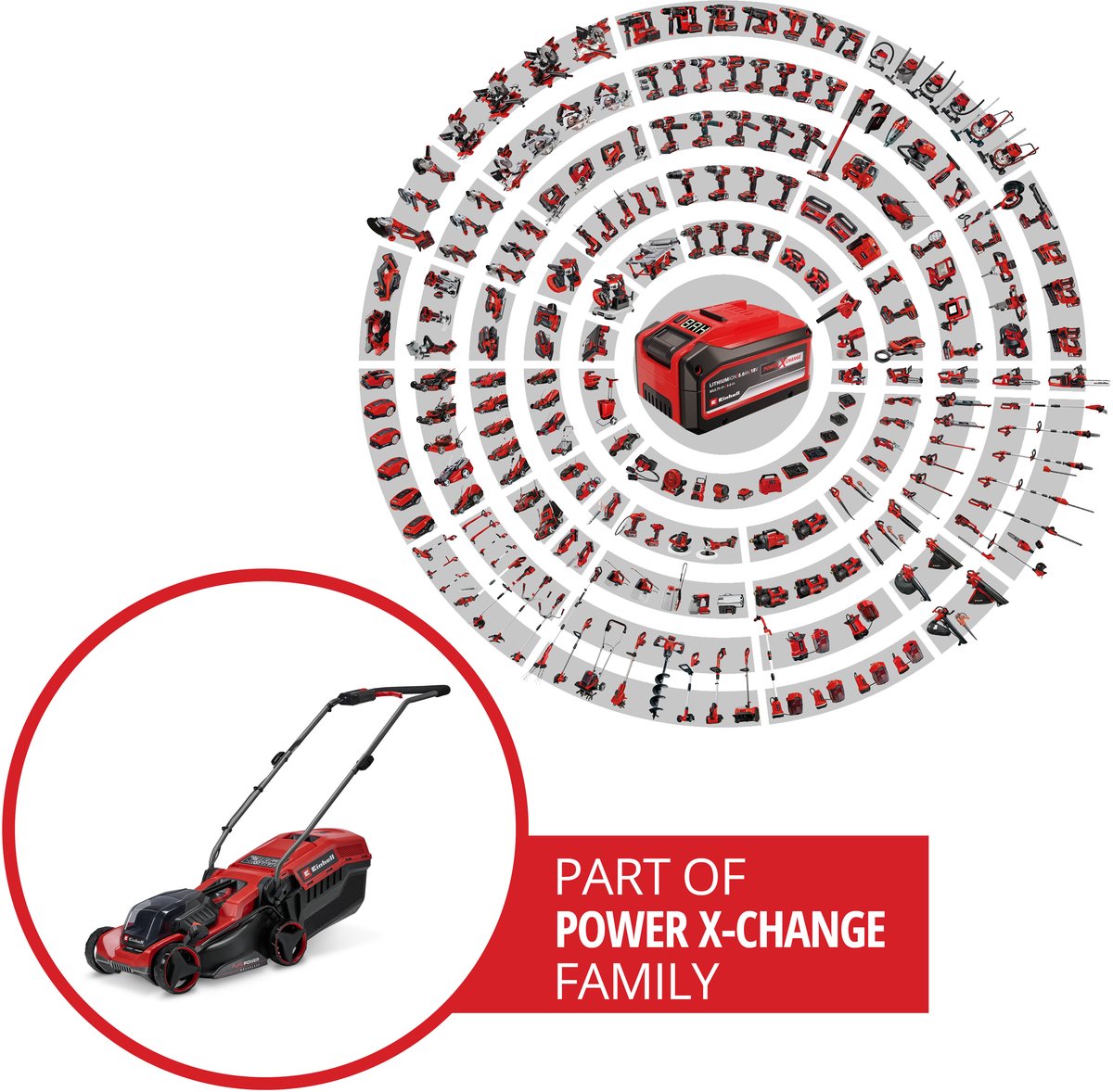 Einhell Accu Grasmaaier GE-CM 18/32 C Li BL Solo - Power X-Change - 18 V/Li-ion - Maaibreedte: 32 cm - Aanbevolen gazonoppervlakte: tot 270 m² - 27 L opvangzak - Maaihoogte: 25-65 mm - Excl. accu en lader – foto 3