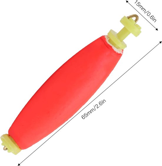Vis Dobbers - Dobber Set - Vissen op Rivier - EVA Schuim Materiaal - 10 stuks - Rood van Merkloos — afbeelding 5