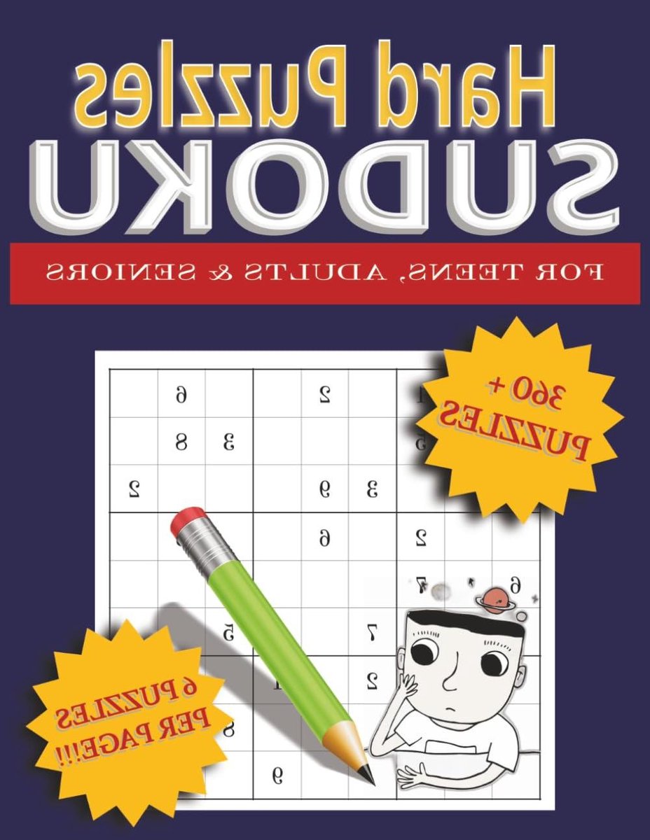 Sudoku Puzzelboek - Hersenkrakers Puzzels - Geestelijke Training - 360 Moeilijke Puzzels - A4 Formaat - Wit