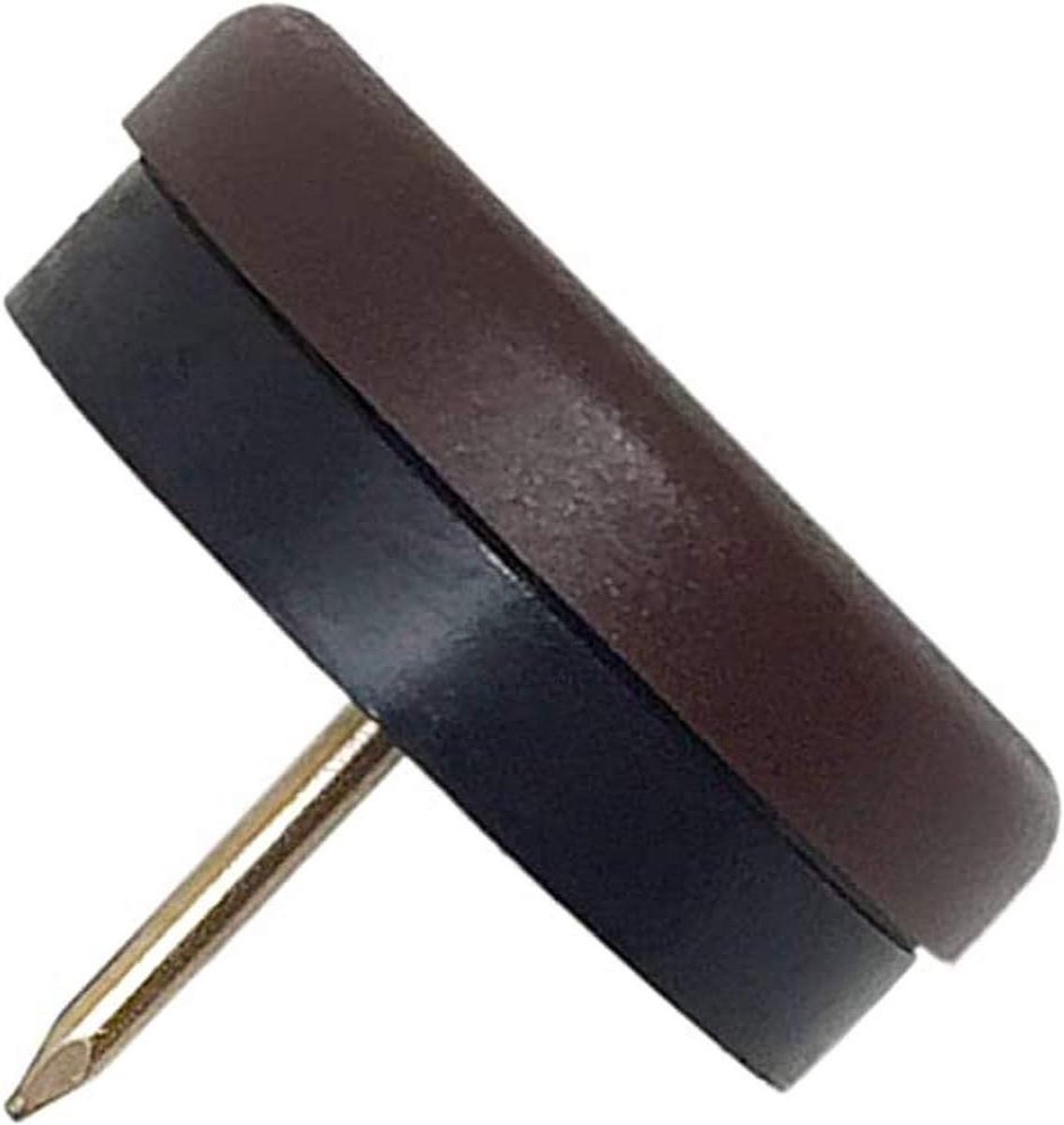 Kunststof Glijders - Meubelglijders Stoelglijders - Meubels Beschermen - Met Buffer En Spijker - Ø 30 mm 32 Stuks - Bruin