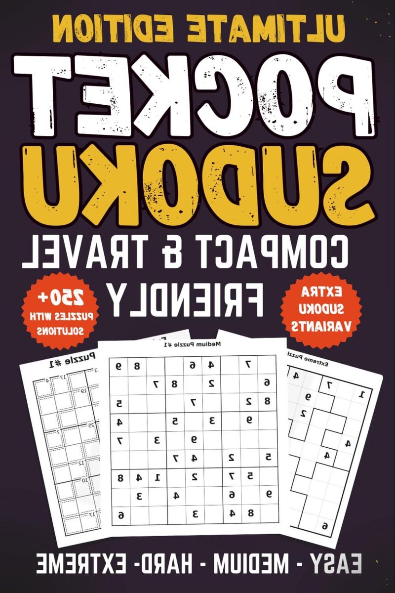 Pocket Sudoku Boek - Puzzelboekje Reizen - Hersenen Trainen - 250+ Puzzels - 4x6 Inch - Niet gespecificeerd