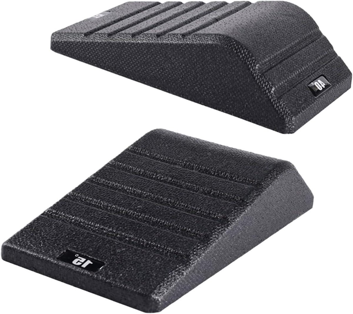 Squat Wedge Block - Hiel Verhoger - Oefening Verbeteren - Dubbele Hellingsplaats - 2 Stuks - Zwart