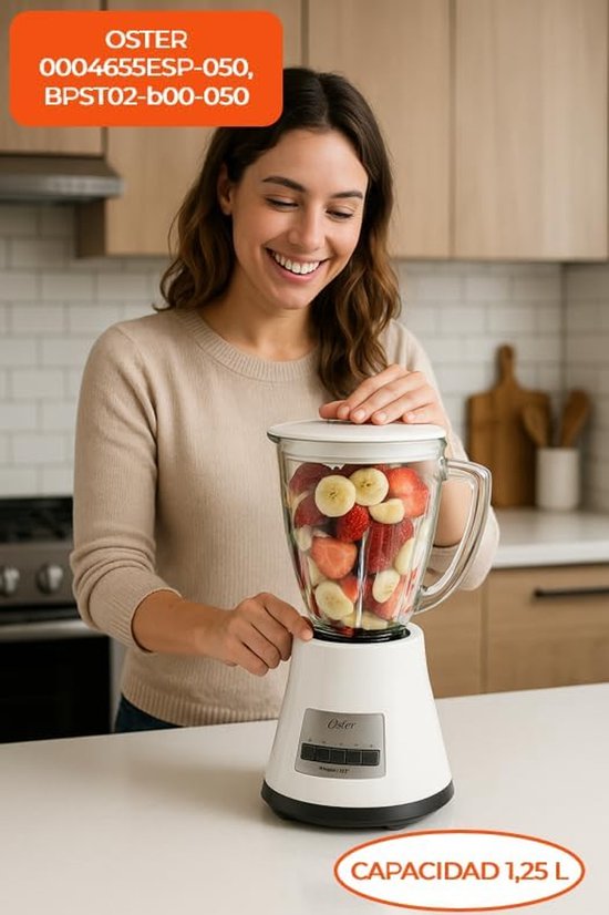 Glazen Kan - Mixer Kan - Smoothies Maken - Hoge Kwaliteit - 5 Cups - Transparant van Merkloos — afbeelding 3