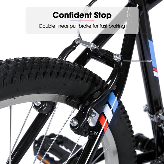 26 inch mountainbike - 18 snelheden - sportfietsen - MTB fiets - mountainbike - Duurzaam ontwerp - Koolstofstaal van Merkloos — afbeelding 4