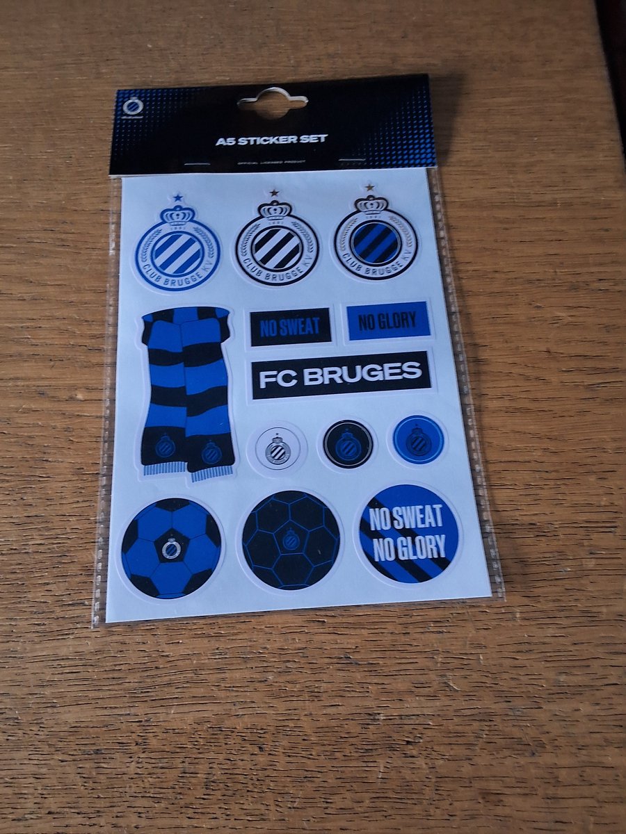 Club Brugge A5 stickerset 15x21cm