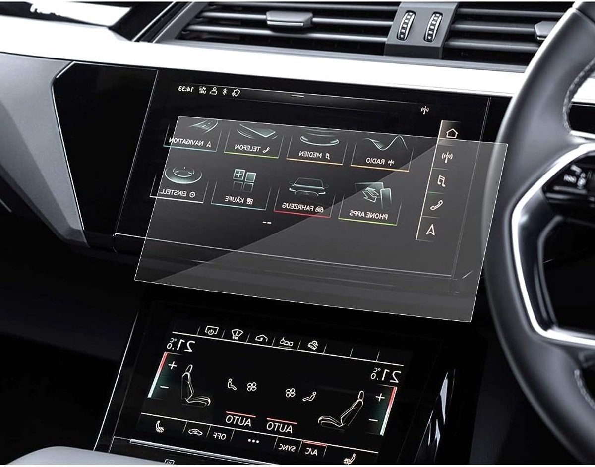 Set van 2 Schermbeschermers voor Audi Q7 en Q8 2020-2024, 10.1 Inch MMI Navigatie, Nano Film, Krasbestendig en Duurzaam