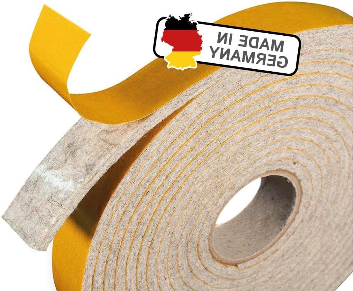 Viltglijders Zelfklevend - Viltstrip Meubel - Vloeren Beschermen - Extra Dikke Kwaliteit - 20 mm x 4 m - Gevlekt