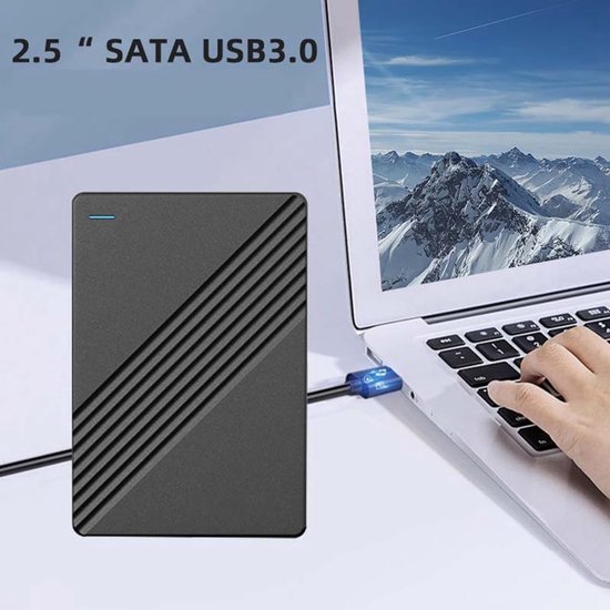 Externe Harde Schijf - Mobiele Opslag - Bestanden Opslaan - Snelle USB 3.0 - 1 TB - Zwart — afbeelding 3