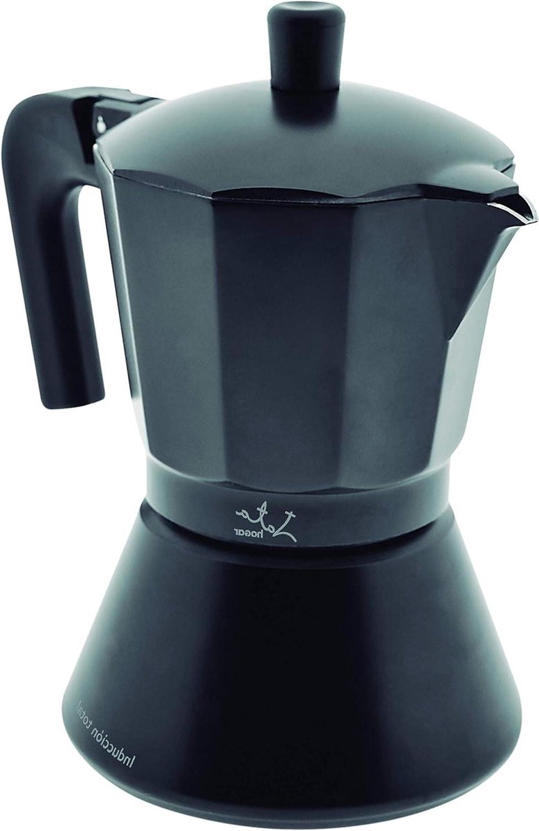 Koffiezetapparaat - Moka pot - Koffie Zetten - Geschikt voor inductie - 12 kopjes - Zwart
