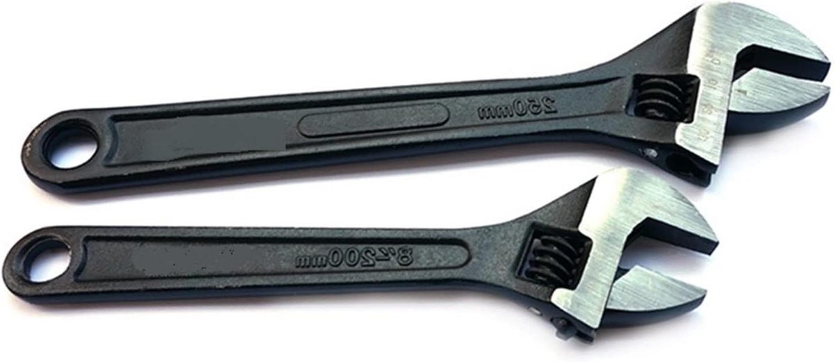 Verstelbare moersleutel, 1 stuks, verstelbare sleutelsleutel, moersleutel voor thuis, handgereedschap, verstelbare sleutel voor badkamer, wastafelbuis (25,5 cm)