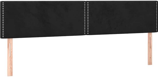 vidaXL - Boxspring - met - matras - en - LED - fluweel - zwart - 200x200 - cm