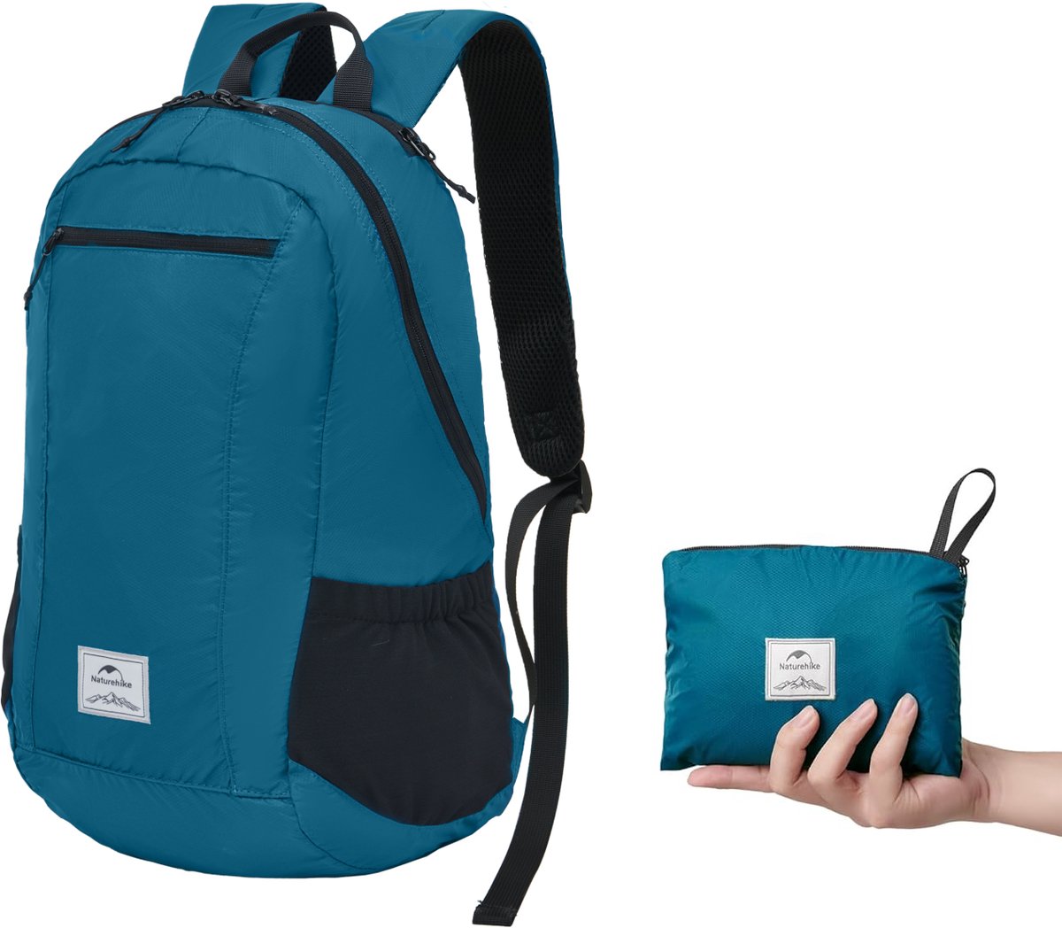 Naturehike Yunyan Opvouwbare Rugzak – 25L – Lichtgewicht Daypack & Dagrugzak – Compacte backpack – Waterbestendig – Reistas voor handbagage – 30D Nylon – Blauw