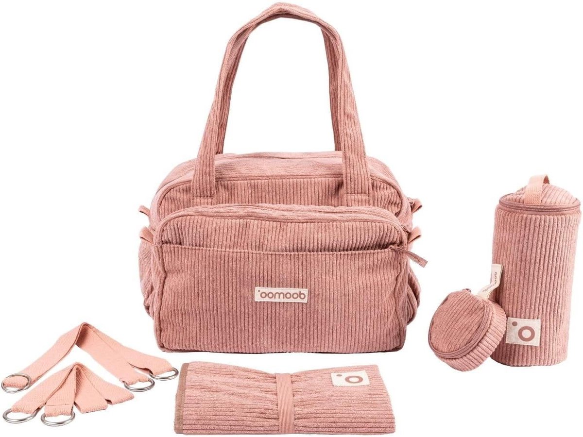 Luiertas - Babytas Moedertas - Babybenodigdheden Dragen - Veelzijdig en Modulair - 24 Liter - Roze