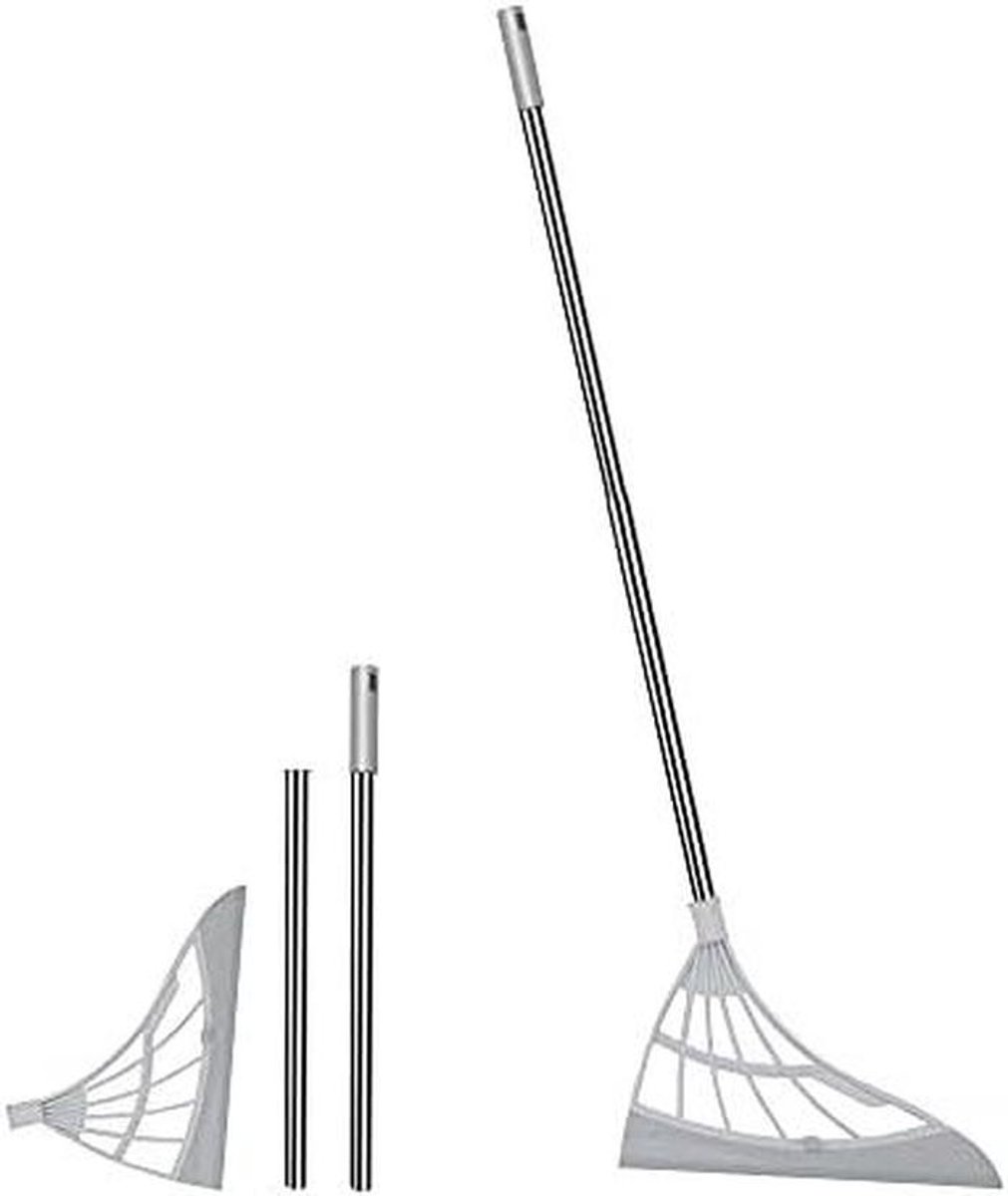 Telescopische raamwisser - Uitschuifbare bezem - Vloeren reinigen - Krasvrije reiniging - 38 x 23.5 cm - Grijs