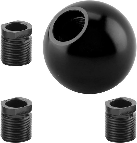 Versnellingspookknop Metaal - Pookknop Rond - Auto Aanpassen - Universele Pasvorm - 10 cm Diep - Zwart — afbeelding 5