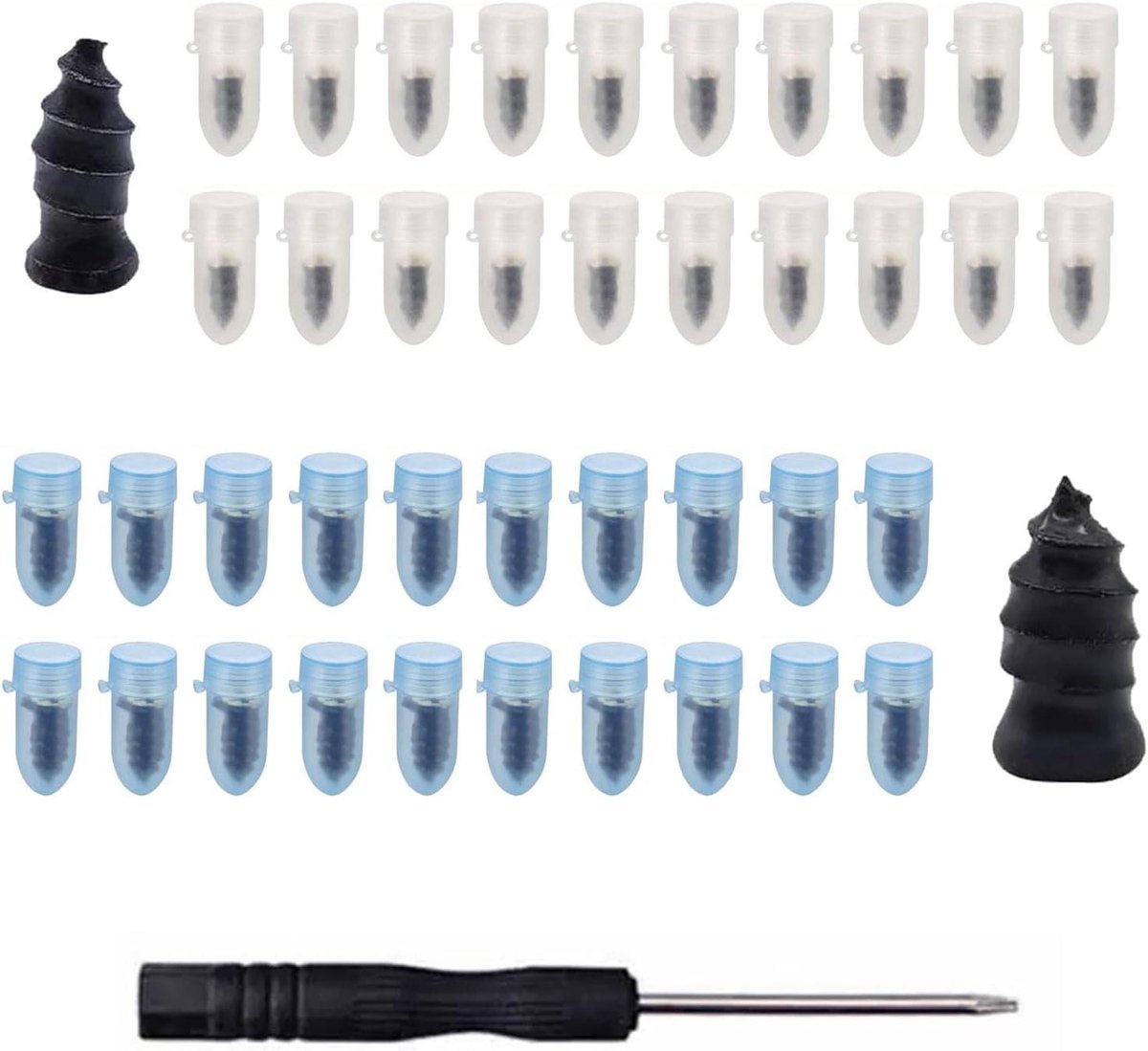Rubberen Banden Spijkers - Reparatieset Autoband - Banden Repareren - Hoge Temperatuur Bestendig - 20 Klein 20 Groot - Zwart