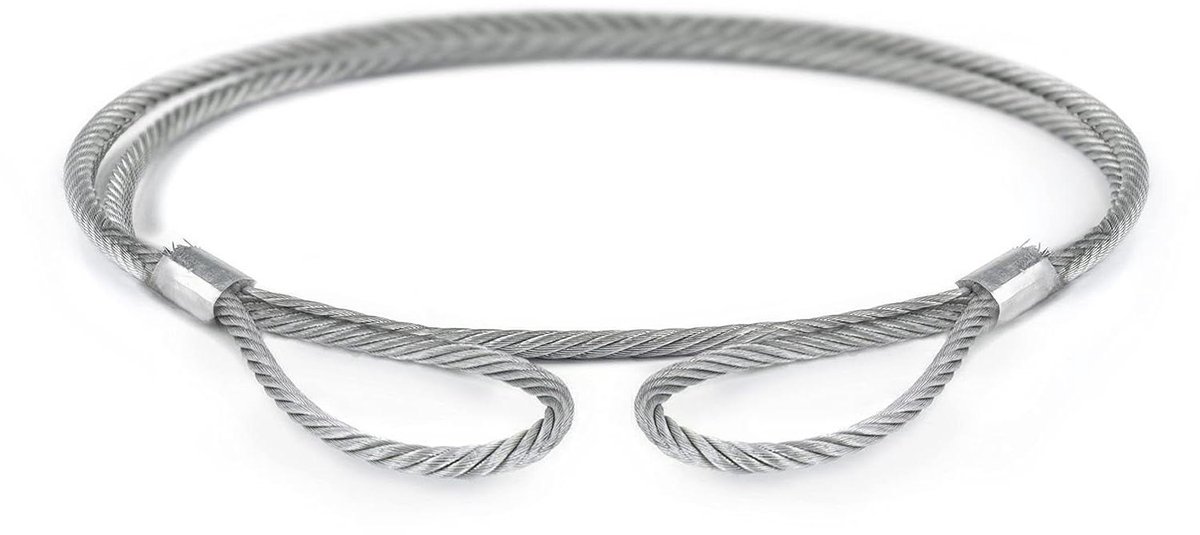 Stalen kabel met ogen, verzinkt staal, DIN EN 13414-1, 14 mm, 10 meter, luskabel, staalkabel met lussen, hefkabel, aanslagkabel