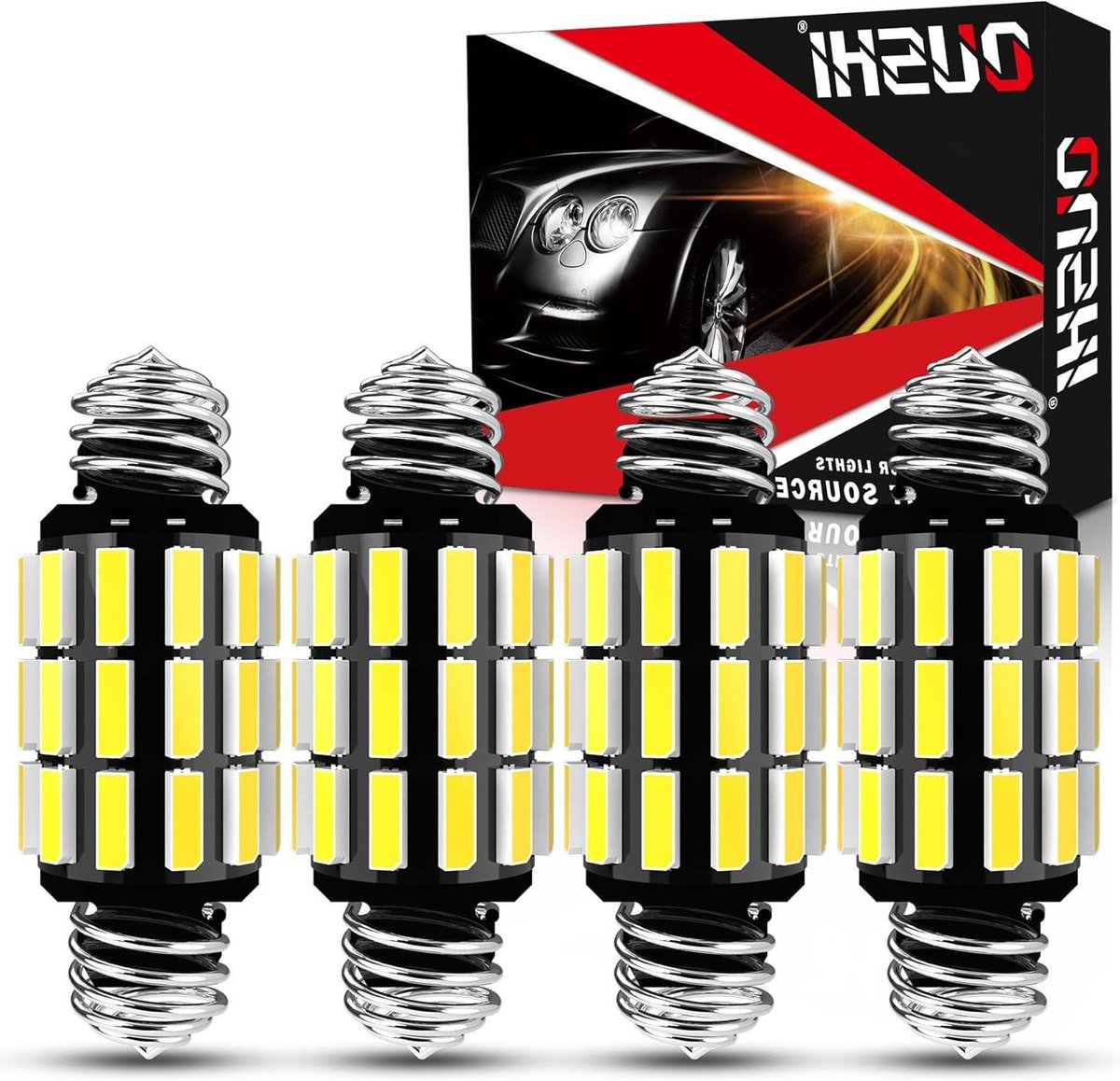 Binnenverlichting Gloeilampen - Interieur Lampjes - Auto Interieur Verlichten - 270 Graden Stralingshoek - 31-36 mm - Xenon Wit