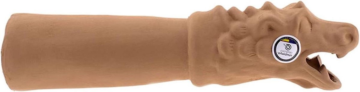 Keramische Dakgoot - Waterafvoer Gargoyle - Dak Beschermen - Decoratieve Afwerking - 38 x 8 x 11 cm - Roodbruin