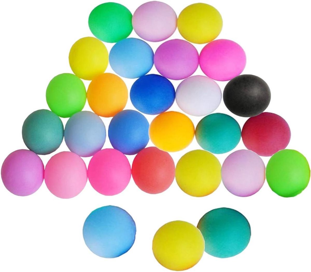 Tafeltennisballen Gemengde Kleuren - Pingpongballen Plastic - Training Spelletjes - Naadloos Oppervlak - 40mm Diameter - Gemengde Kleur