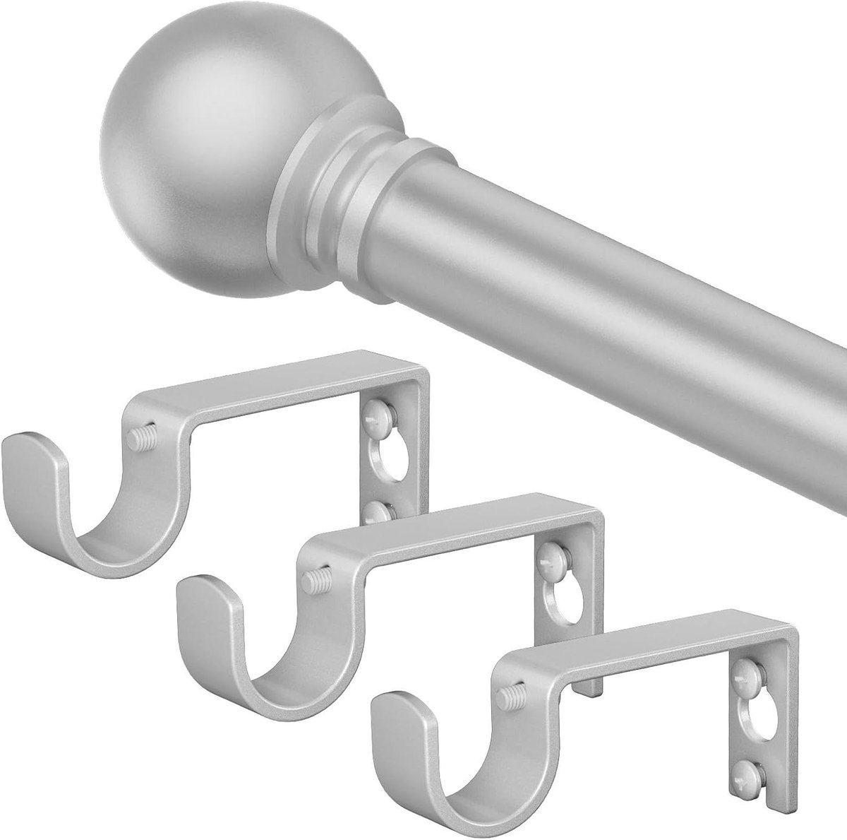 Gordijnroeden set - Raamroedes - Venster decoratie - Splitsbare lengte - 142 tot 213 cm - 