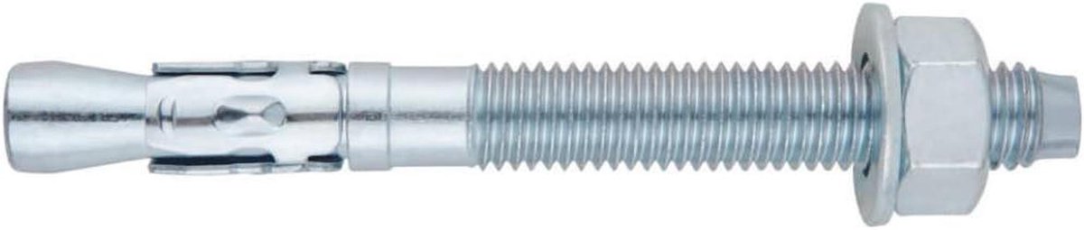 Keilankers M10 - Verzinkt staal ankers - Bevestigen van objecten - Wrijvingswerking - 100 stuks M10 x 65 mm - Zilver