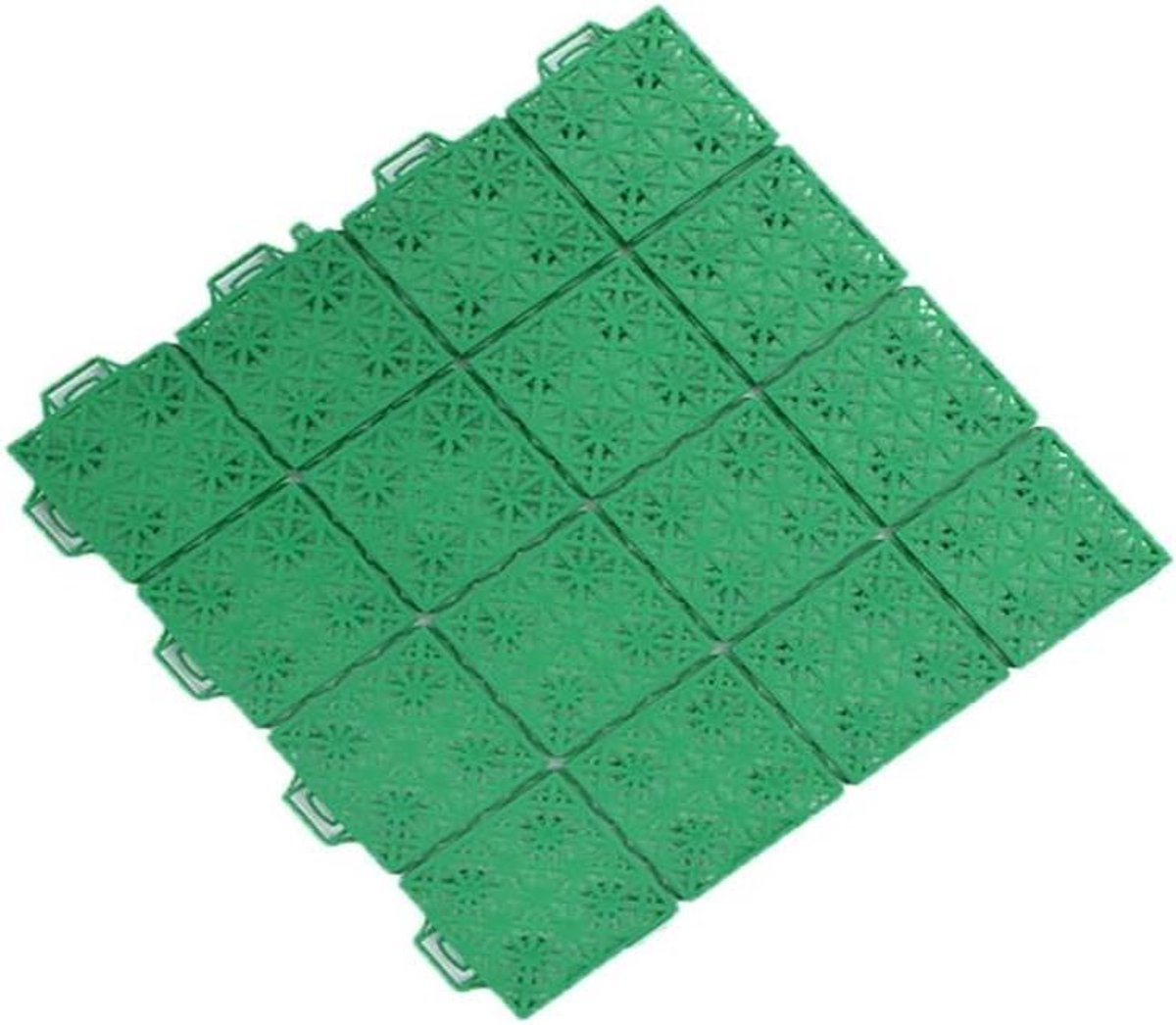 Terrastegels Kunststof - Vlondertegels Modulair - Buitenruimte Aankleden - Zelfklevend Drainage - 34x34cm - Geel