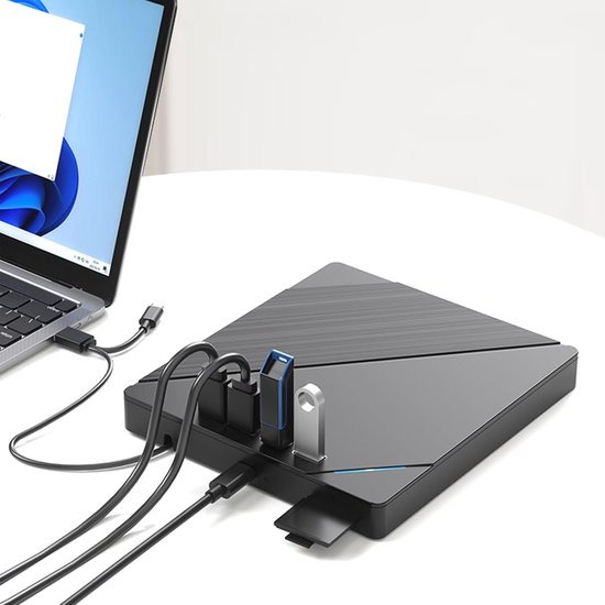 Externe Drive - Disc Brander - Data Archiveren - Geruisloze Prestaties - USB 3.0 - Zwart — afbeelding 4